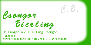 csongor bierling business card